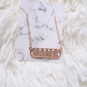 Gold Plated Mama Bar Necklace